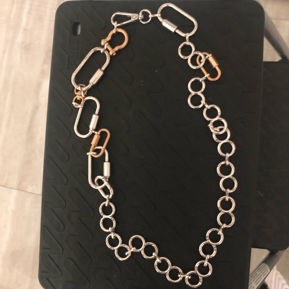 Silver and Gold Chain Link Necklace